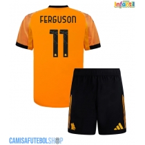 Camisa de time de futebol AS Roma Evan Ferguson #11 Replicas 2º Equipamento Infantil 2025-26 Manga Curta (+ Calças curtas)